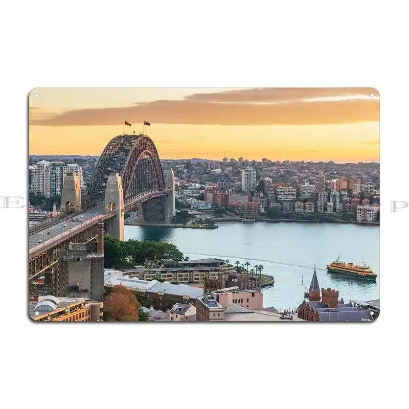 Sydney Harbour Bridge Metal Sign Retro Classic Club Create Wall Decor Tin Sign Poster