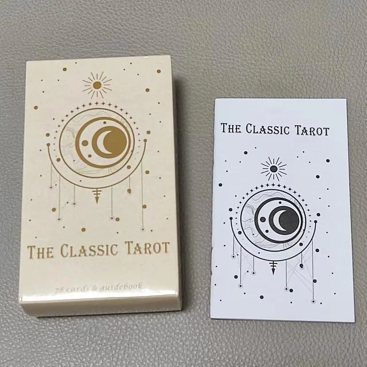 El Tarot clásico de 10,3x6cm, 78 tarjetas con guía para principiantes