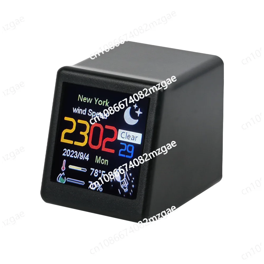 2024 New Weather Station WIFI Smart Desktop Electronic Clock Weather Small TV Digital Ornament