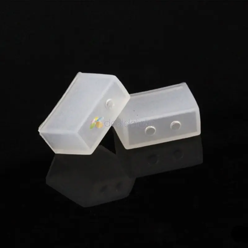 20pcs 8MM 10MM 12MM 15MM Silicone End Cap No Hole 2Pin Hole 4Pin Hole For 8MM 10mm 12MM PCB IP67 IP68 LED Tube Strip