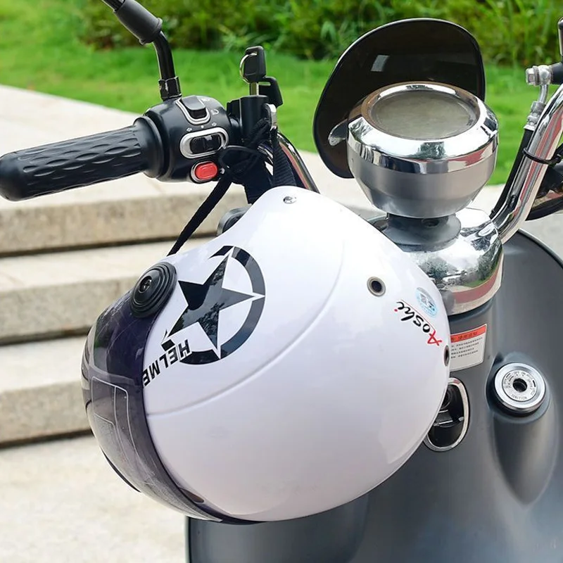 Trava Universal para Capacete de Motocicleta, Trava de Segurança Portátil Antifurto para Guidão de 22-28mm, Acessórios para Moto