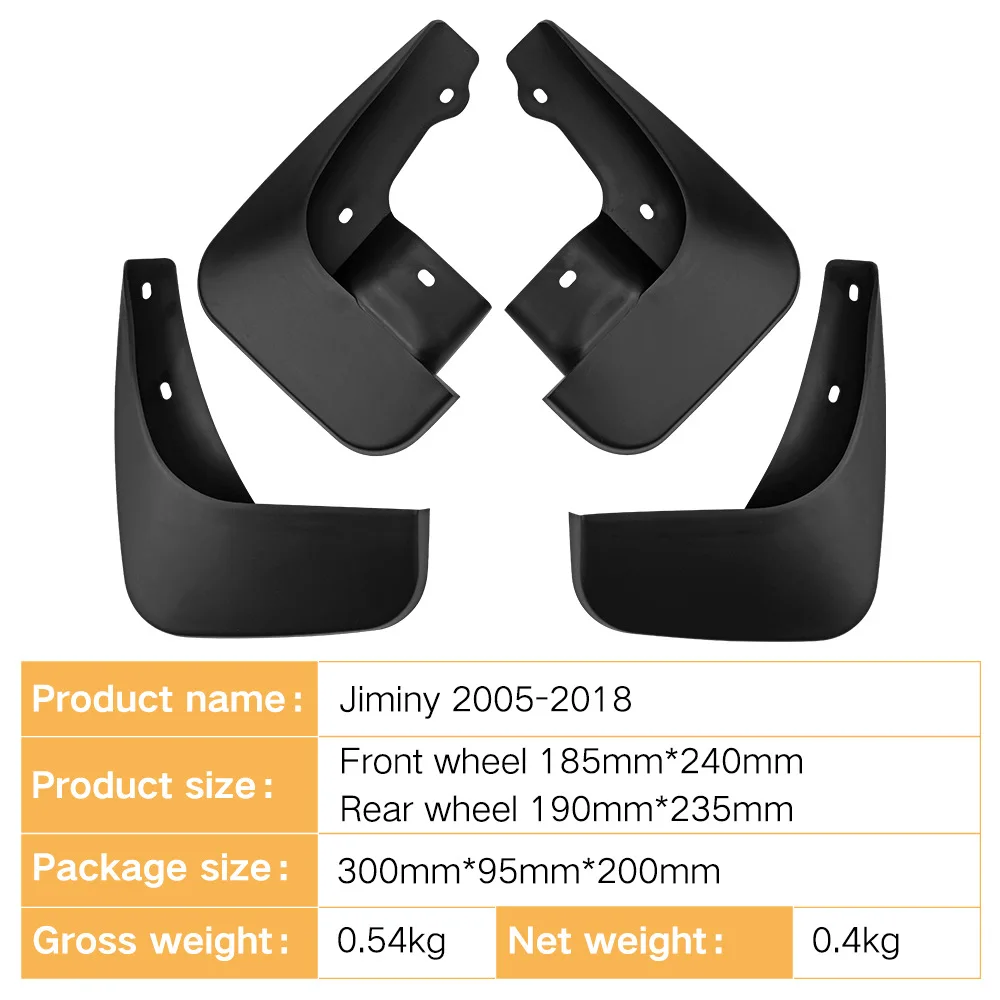 For Jimny 05-18 Car mudguard decorative panel, tire mudguard, wheel hub mudguard Beautify car wheels auto parts