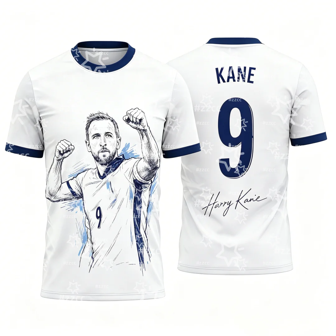 2026 Harry Kane No.9 Football Jersey Match & Training Kit Fan Gifts Summer Sports Men's T-Shirt Children's Clothing Tee Woman