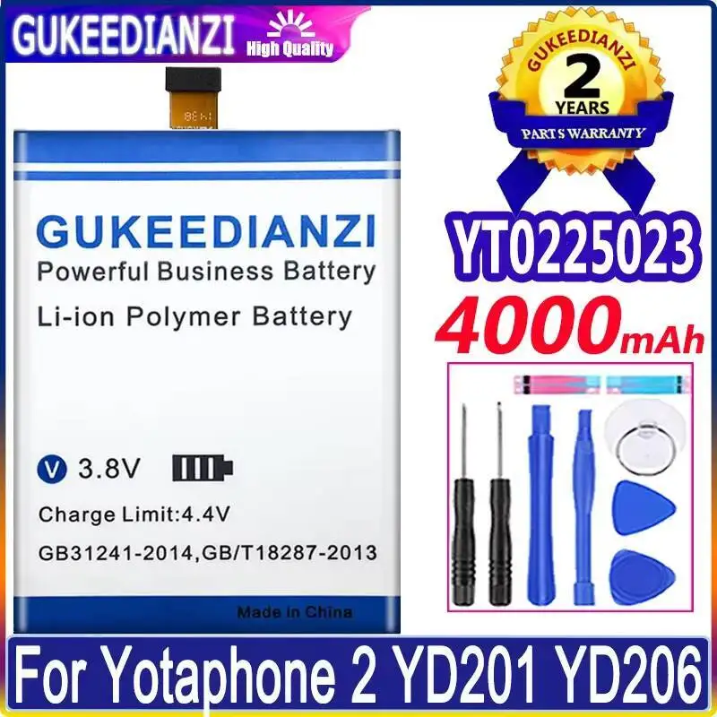 

For Yotaphone 2 YD201 YD206 Long Lasting Mobile Phone Battery 4000Mah YT0225023