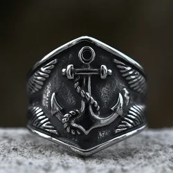 BEIER 2023 New Style Stainless Steel Viking Amulet Viking Anchor Ring Compass Ring Cool Men's Ring Wholesale Gift Dropshipping