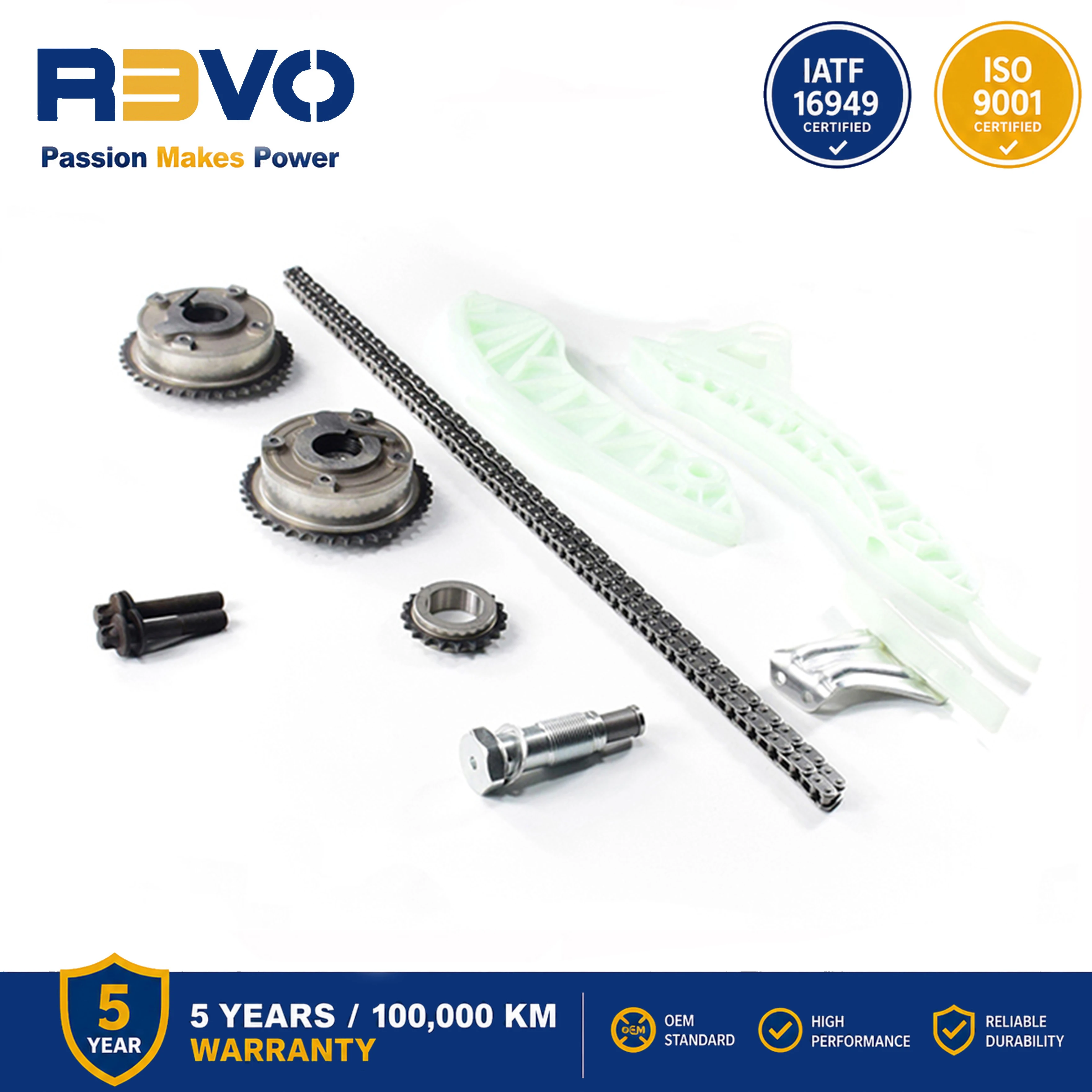 REVO N13 N12 N16 N18 Engine Timing Chain Kit 719673 For 207 308 CITROEN C4 C5 MINI OE 11317533876 11314609483
