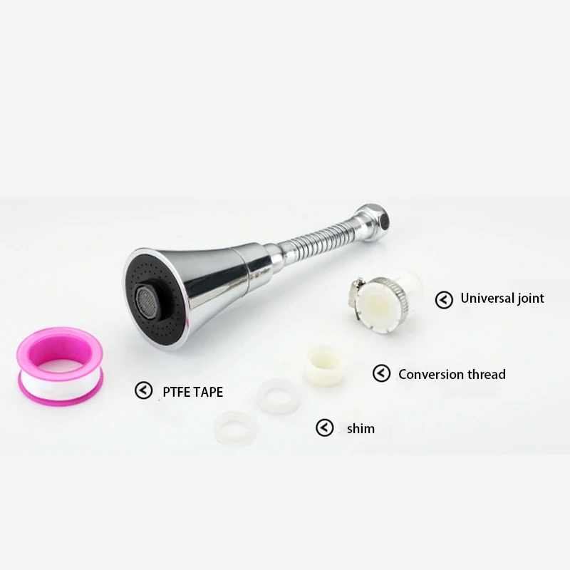 CMHI-صنبور دش مقاوم للرذاذ مهوية عالمية للمطبخ وموسع مرشح موفر للمياه المنزلي مع أنبوب حمام 1.5 متر