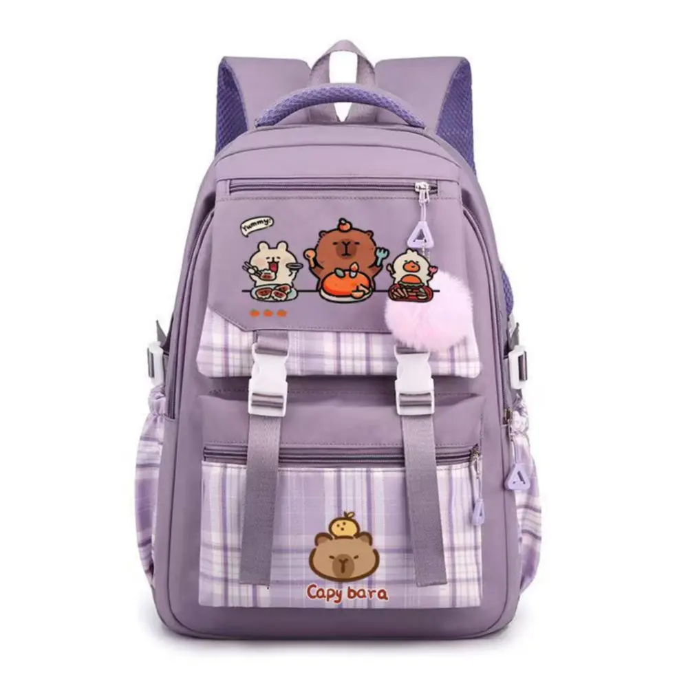 

New Fashion Women Backpack Cartoon Capybara School Bag Fashion Lady Trendy College Cool Female Backpack Women Laptop Bag Gift