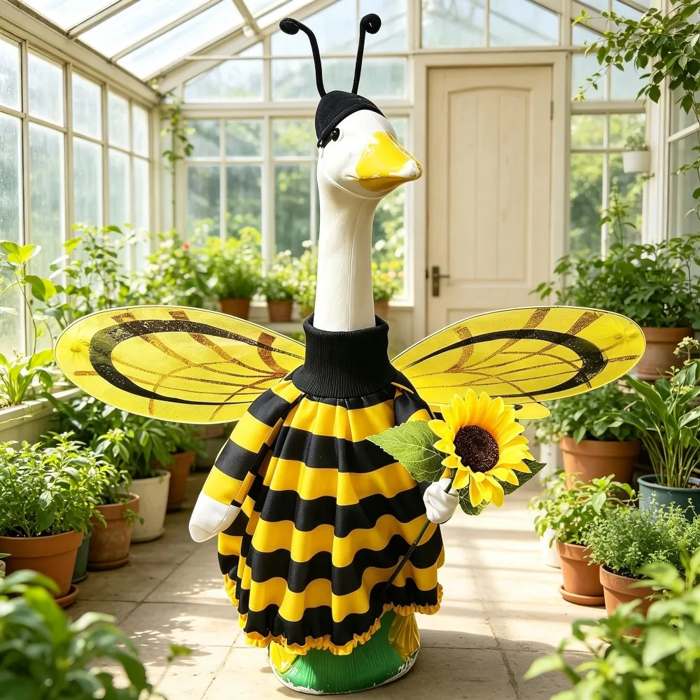 Bee & Ladybug Themed Costume Outfit Farm Style Holiday Atmosphere Prop No Attached Goose Figurine