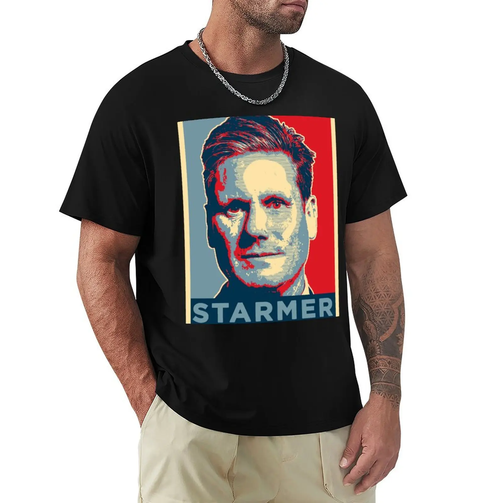 Keir Starmer - Labour art T-Shirt Holiday Vacation Tee Shirt