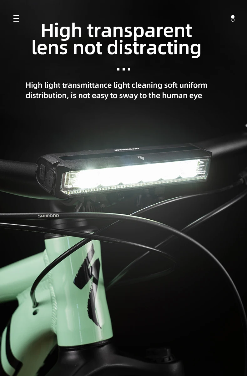 OFFBONDAGE Bicycle Light Front 2600Lumen Bike Light 8000mAh Waterproof Flashlight USB Charging MTB Road Cycling Lamp Accessories