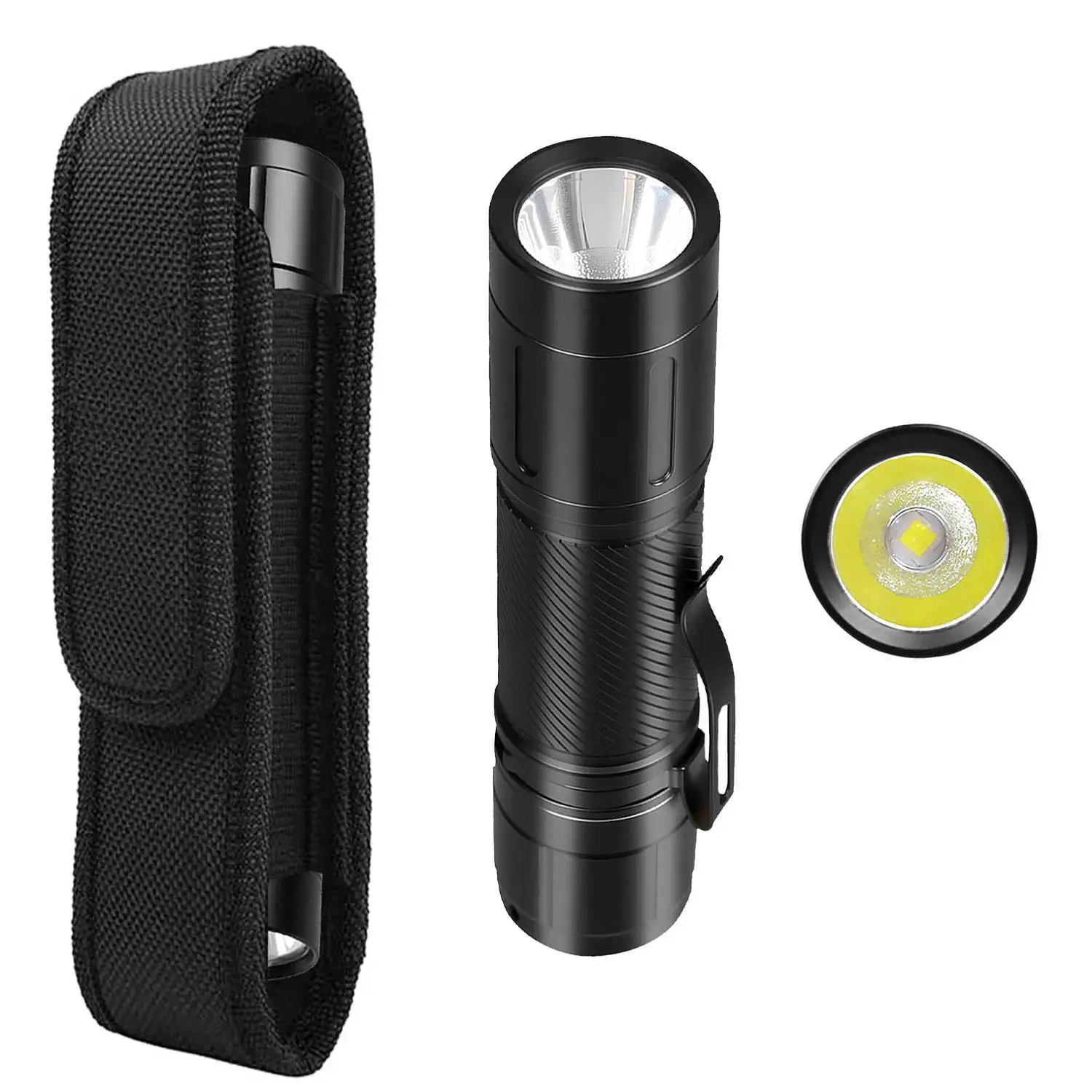 

New Ultra Bright LED Tactical Flashlight With Clip/21700battery 1200LM Compact Torch For Camping Emergency 6 Lighting Modes IP66