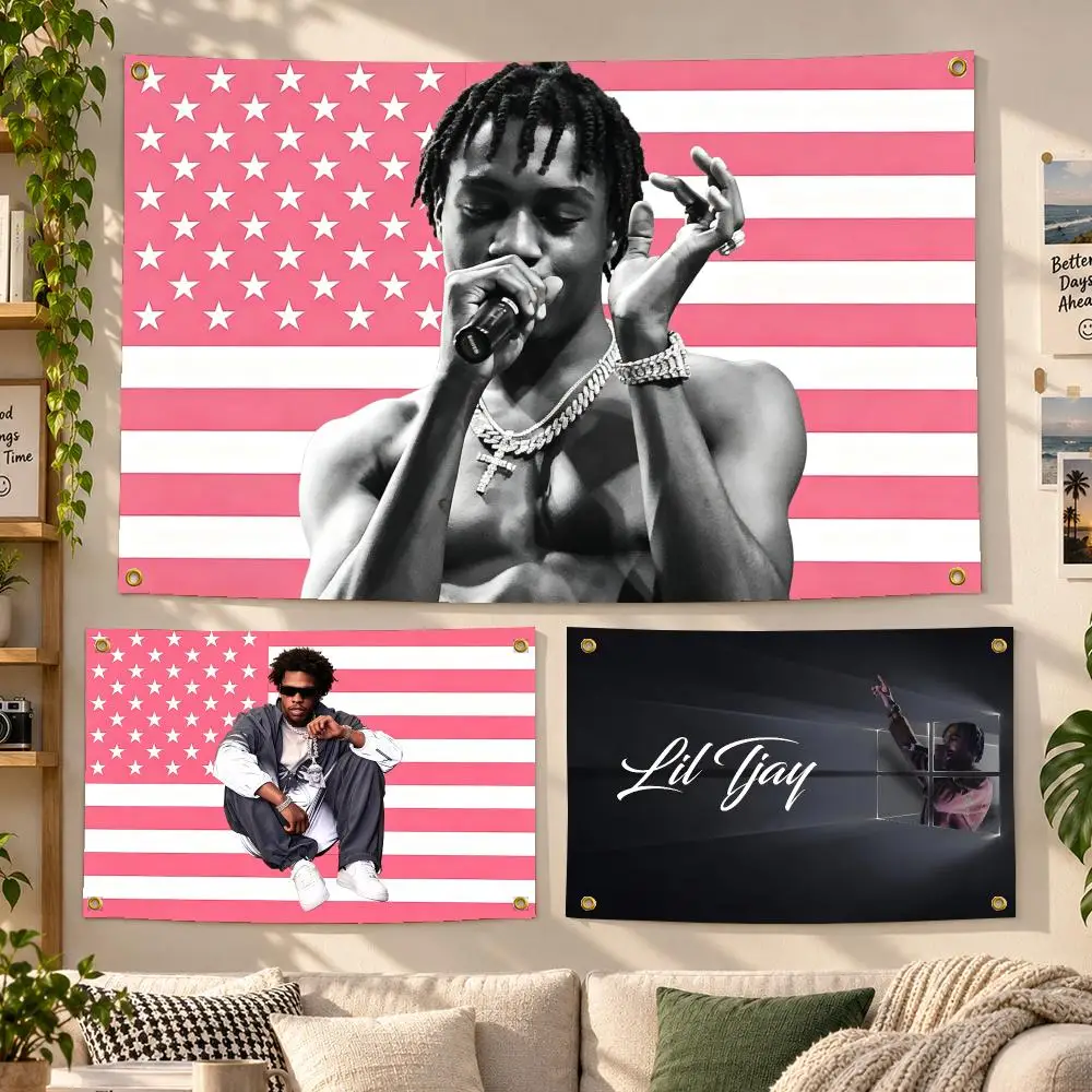 Rapper Lil Baby Hip Hop Flags Personalized Banner Flag Room Dorm Camping Picnic Garage Bar Outdoor Wall Decor