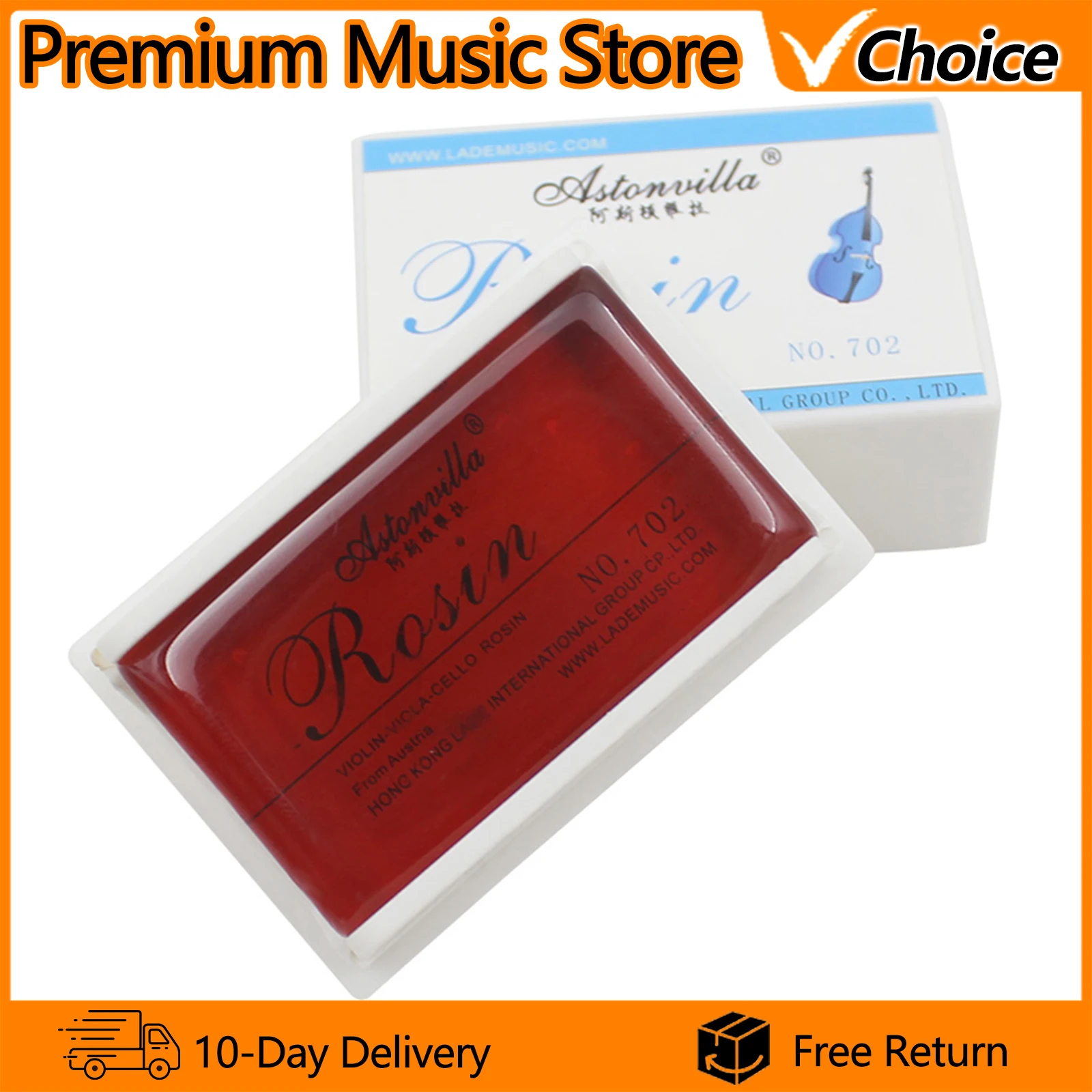 Astonvilla Rosin 702 Bow Rosin Colophony Greek Pitch Friction-increasing Resin for Violin Viola Cello Bowed String Instrument
