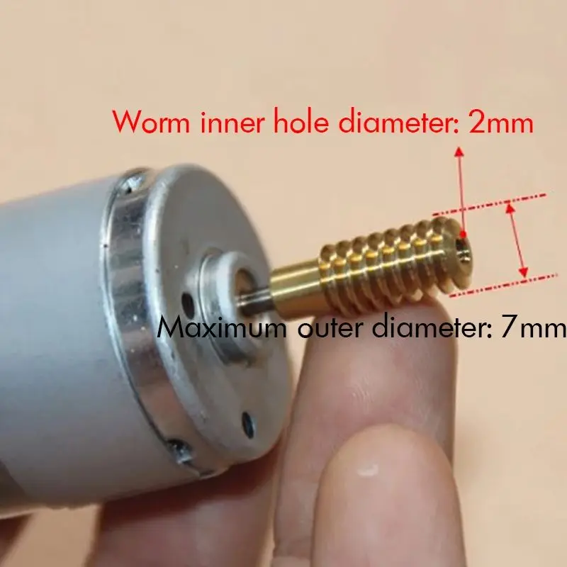 OT-RK-365PH Micro Motor DC 24V 80mA 17000 rpm DC Motor with Copper Worm / Guide Wire Shaft Diameter 2mm Worm Length: 17.5mm