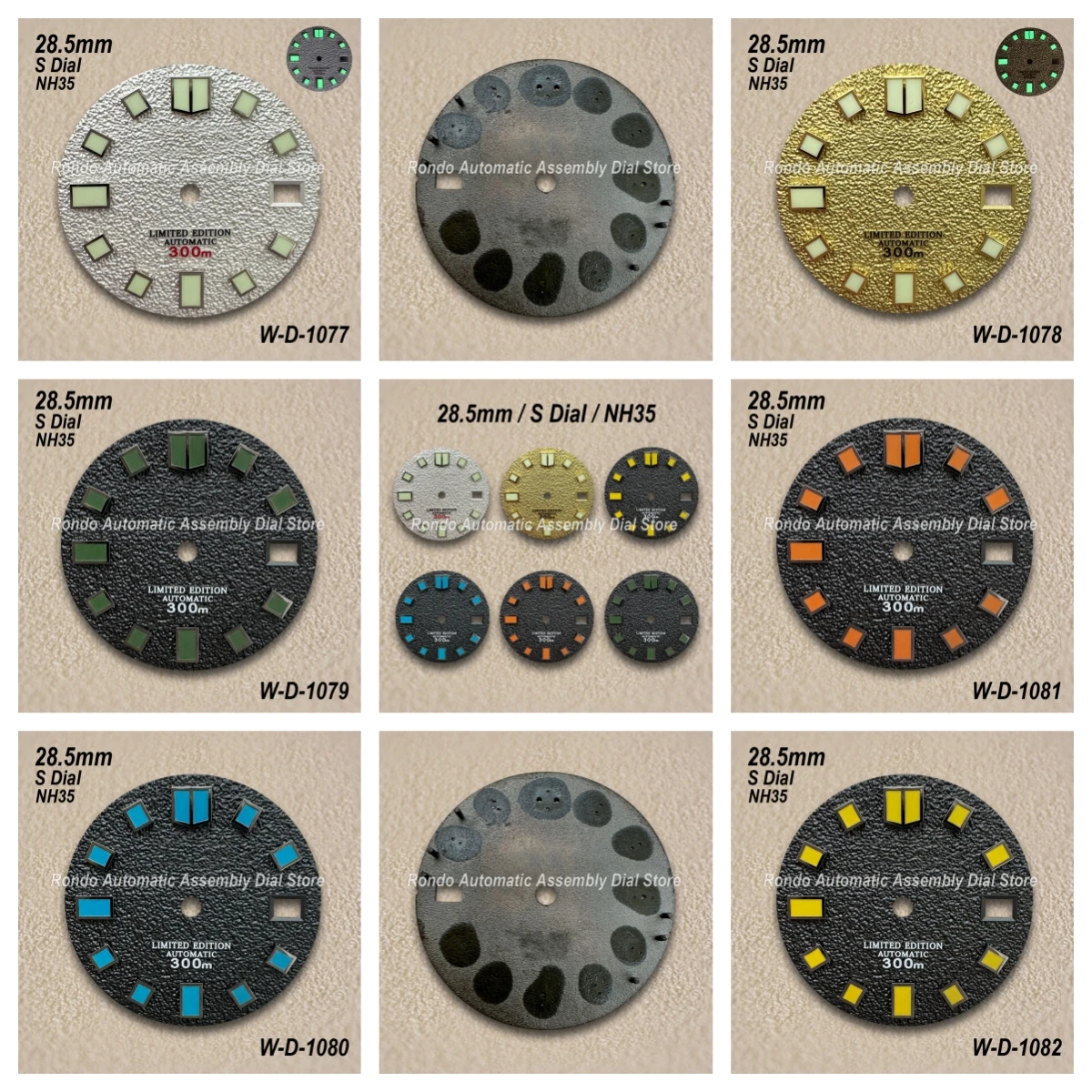 

28.5mm High Quality S Logo NH35 Matte Dial Suitable For NH35/NH36 Movement Green/No Luminous Watch Modification Accessories