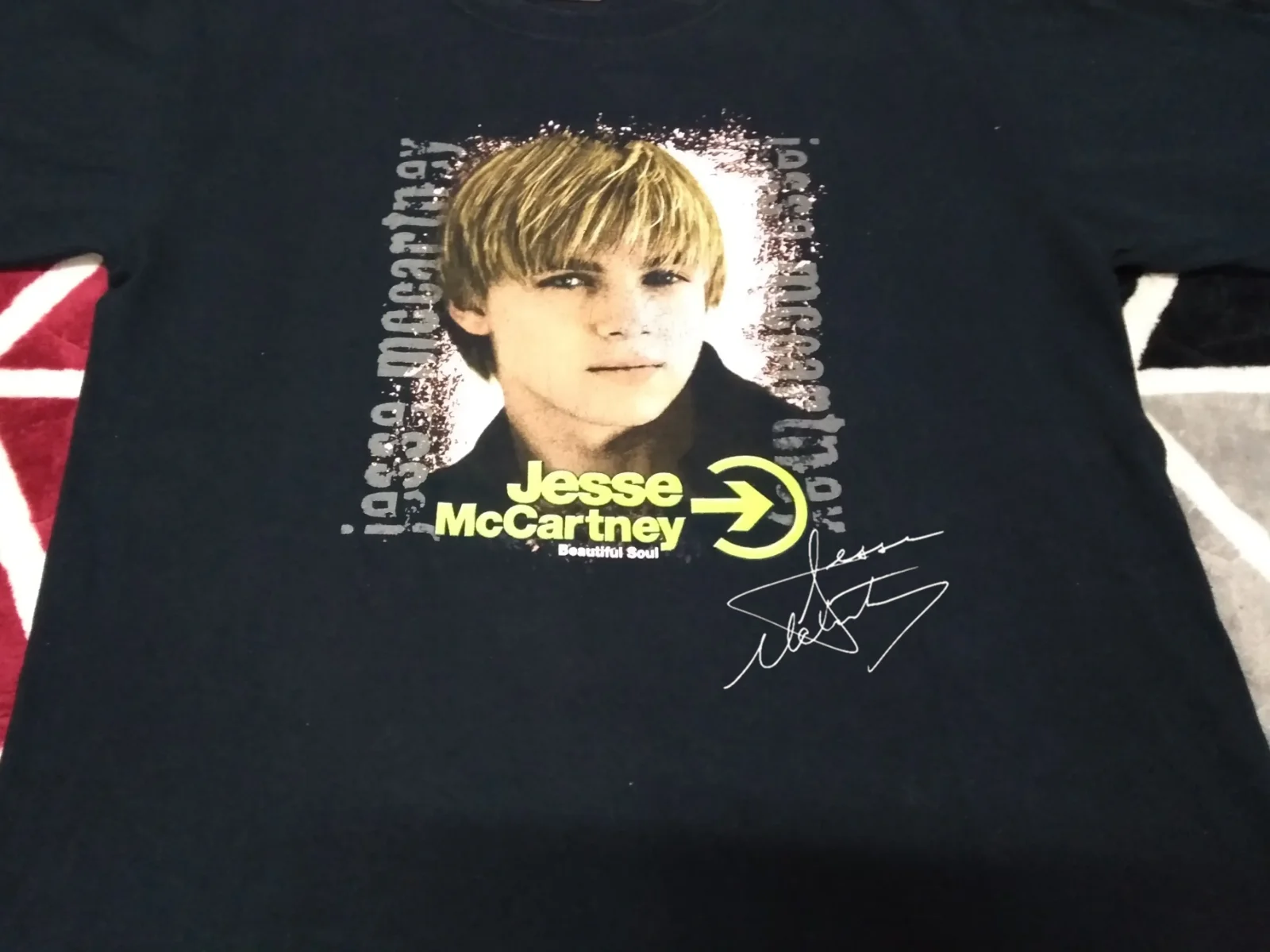 Jesse McCartney Signature For Fans Black T-Shirt Cotton S-5XL