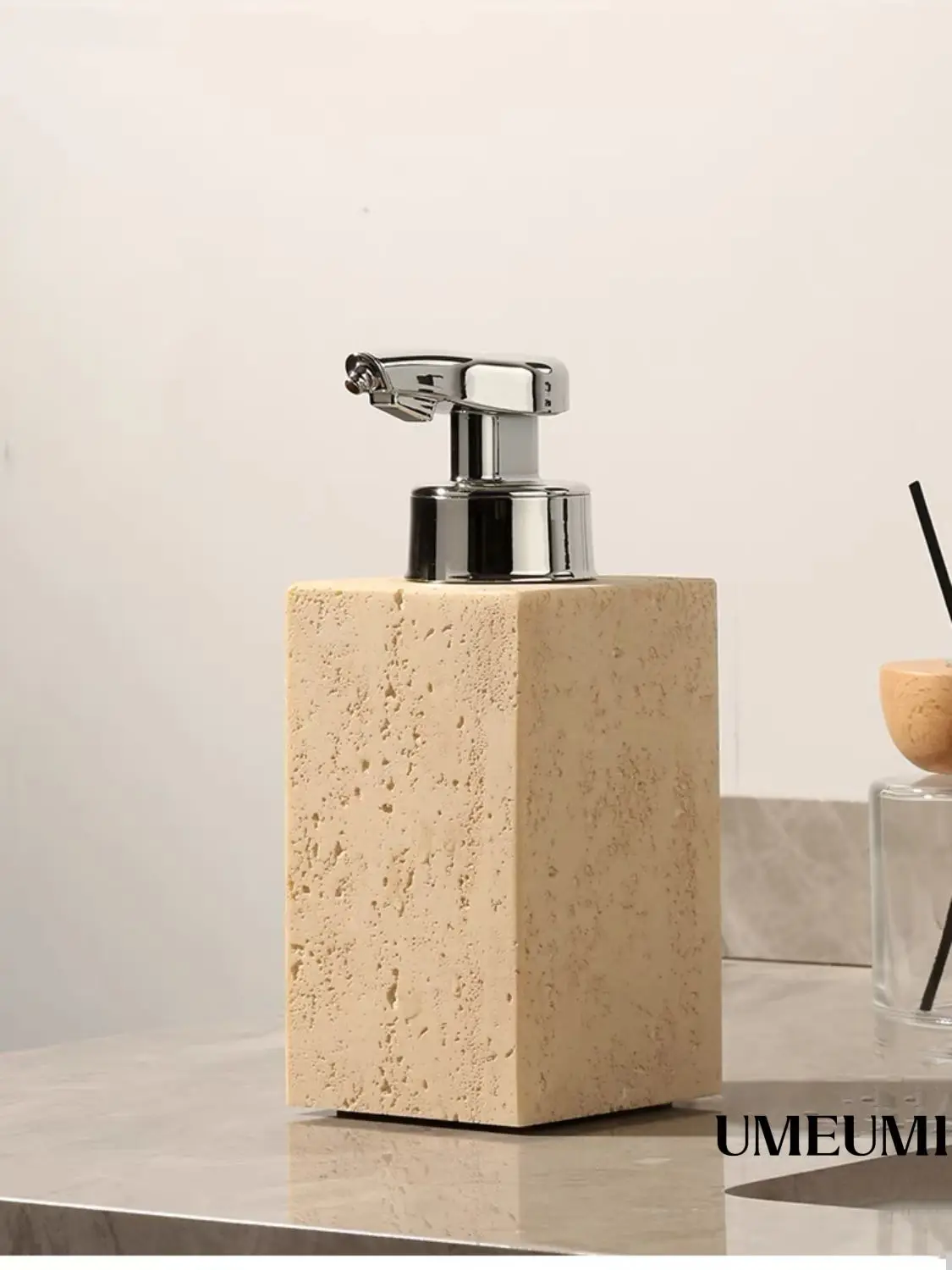 Smart sensor soap Bottle Holder Shower Bottles Refillable Marble Stone Shampoo and Conditioner Dispenser