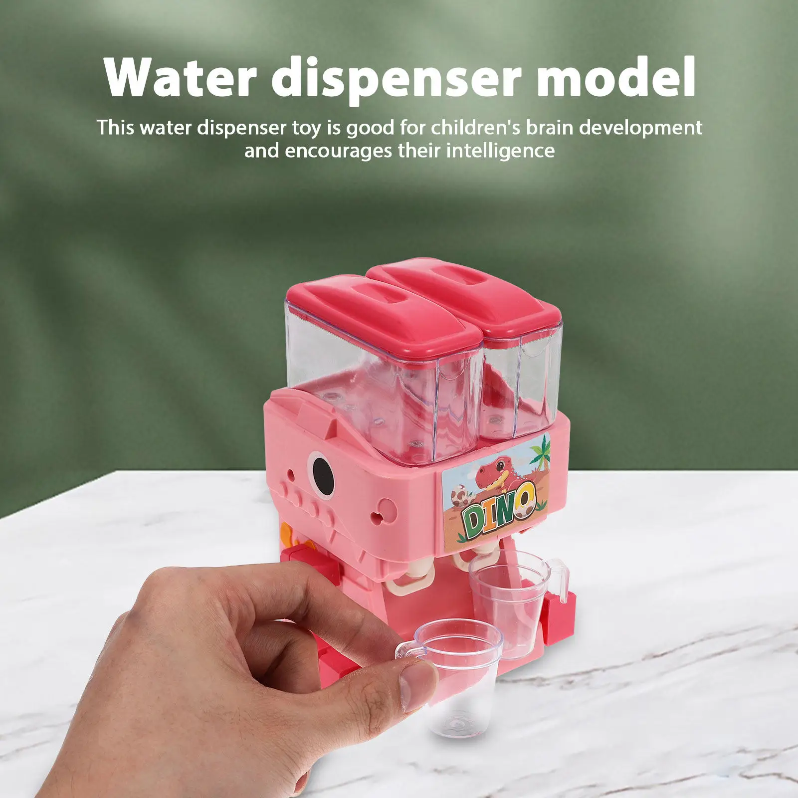 Mini Kids Water Dispenser Cartoon ABS Material Portable Pretend Play for Brain Development Creativity Hand Eye Coordination