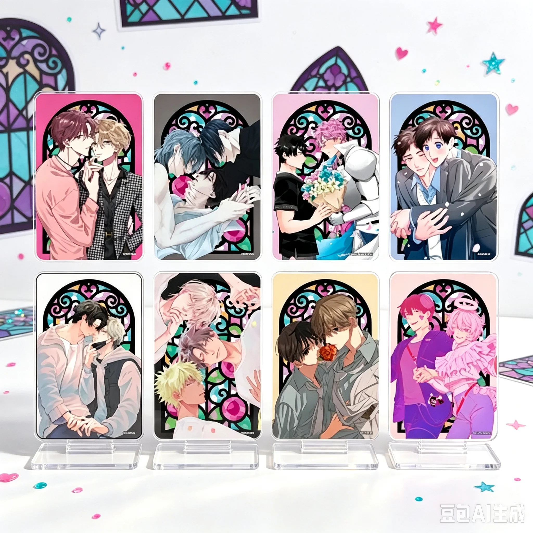 Anime Witch's Dog/Misfortune Collar/Number One's Boyfriend/Shunrai To Mitsu Acrylic Stand Model Bookshelf Decoration Keychain