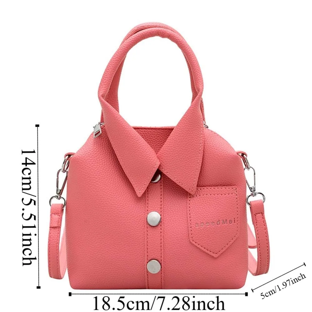 Elegante, kleidungsförmige Umhängetasche im koreanischen Stil, kreativ, quadratisch, kompakt, Umhängetasche, Magnetknopf, hohe Qualität