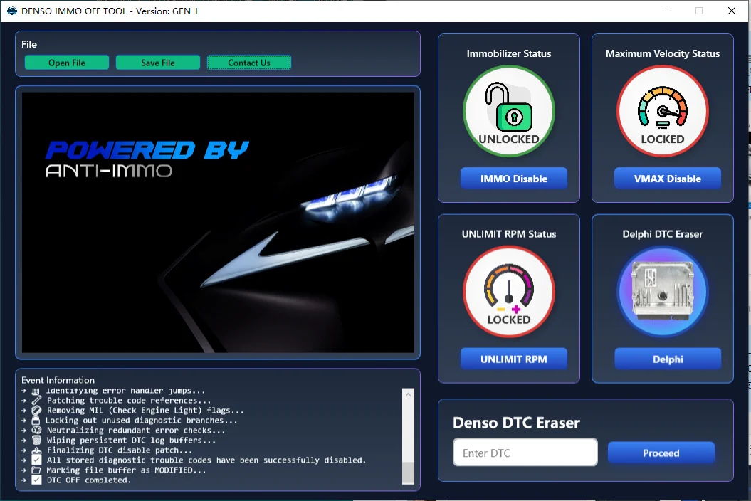 For TOYOTA TUNER V2 DTC OFF DENSO/ DELPHI ECU for Toyota/ Lexus IMMOBILIZER VMAX OFF UNLIMITE RPM CAT Off for GEN1 GEN2 GEN3