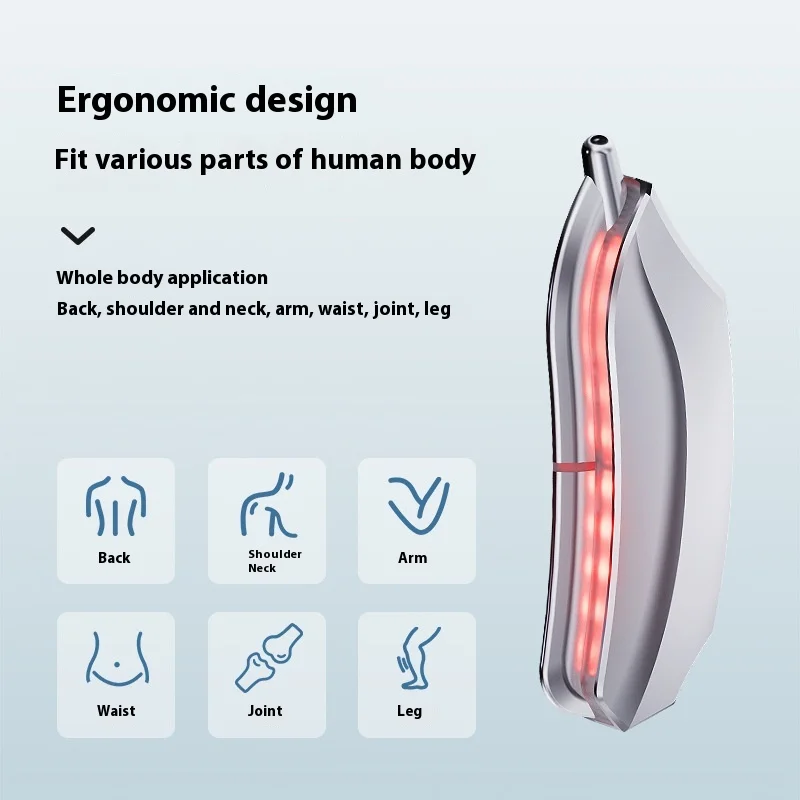 USB Electric Micro-Current Hot Compress Vibration Instrument 3-Gear Adjustment Muscle Soreness Relief Fascia Knife Household