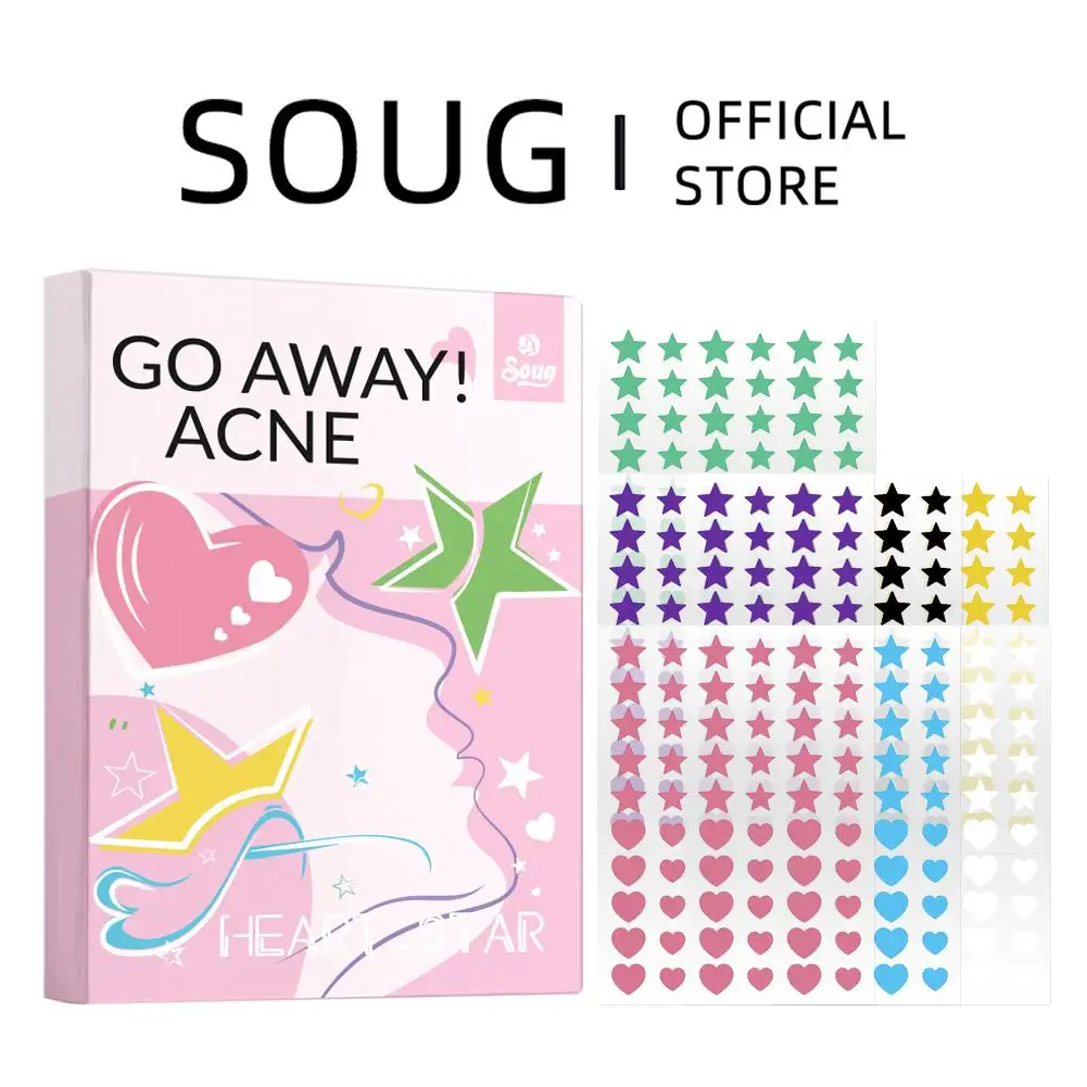 Soug 420 قطعة حب الشباب بثرة بقع ملونة غير مرئية الرعاية ملصقات ستار ماكياج إزالة الوجه بقعة أدوات التجميل حب الشباب المخفي