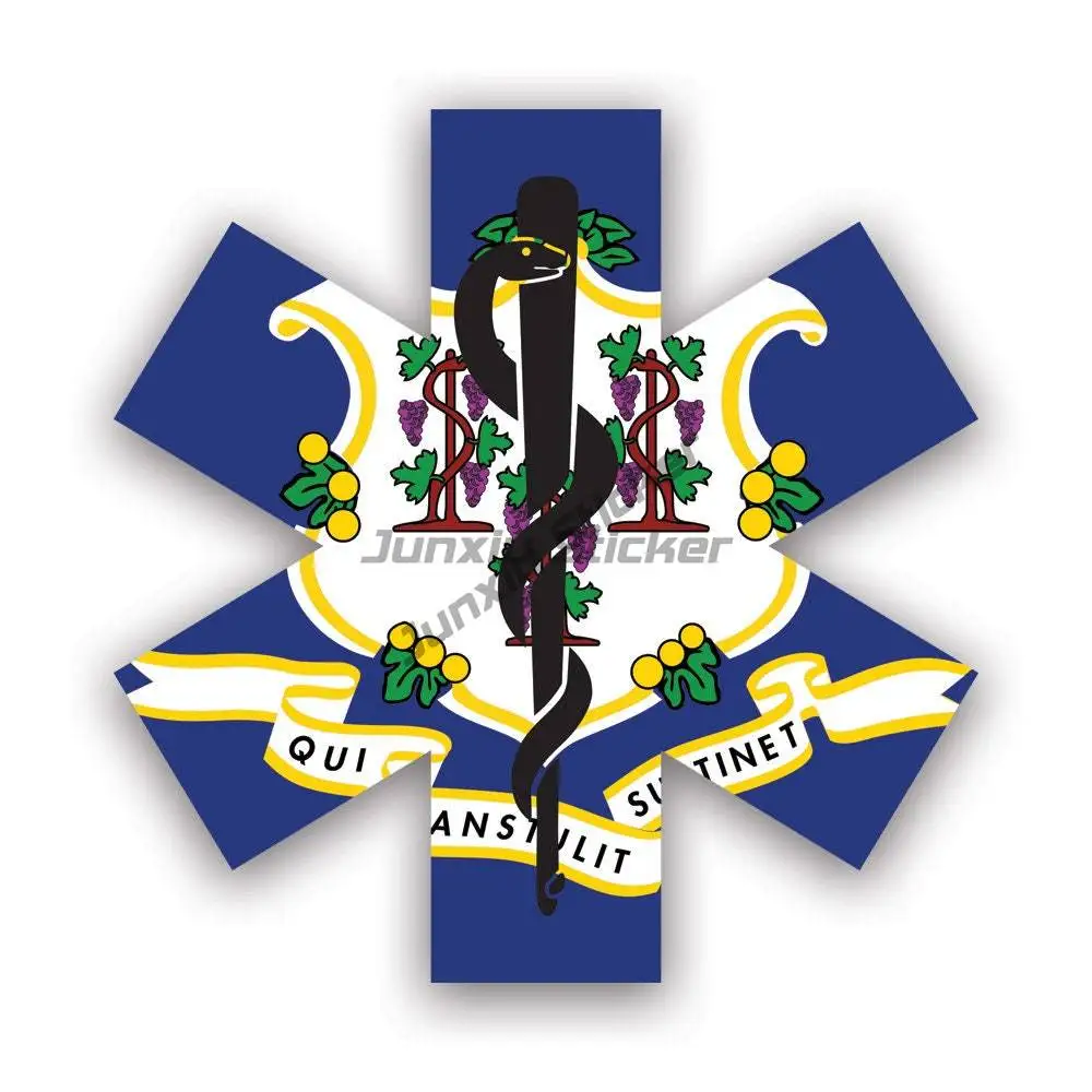 ملصق نجمة الحياة للمسعف EMT EMS يبارك الله على المتابعين الأولين - ملصق فينيل EMTs #3