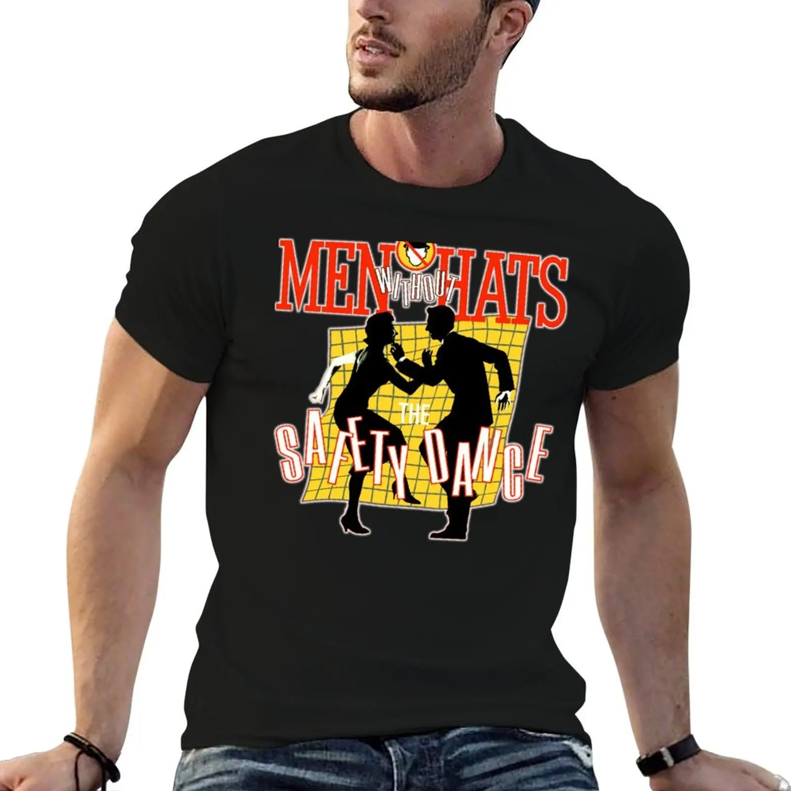 the-safety-men-without hats-dance T-Shirt Funny t-shirt topping mens graphic t-shirts