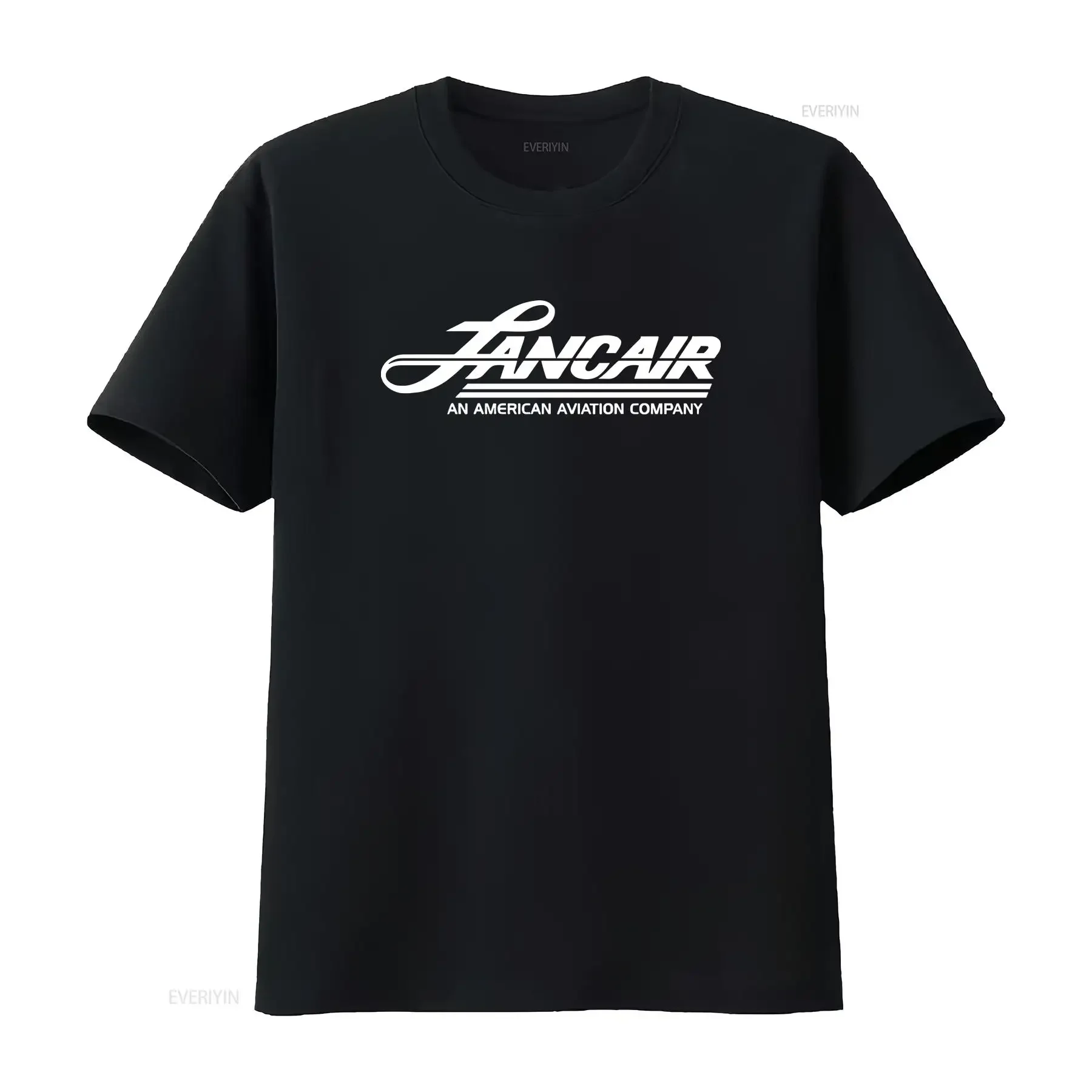 Lancair Aviation Airlines Men's Black T Shirt S 5XL vintage Washed Stylish Soft Casual fashion Stretched Comfortable streetwear