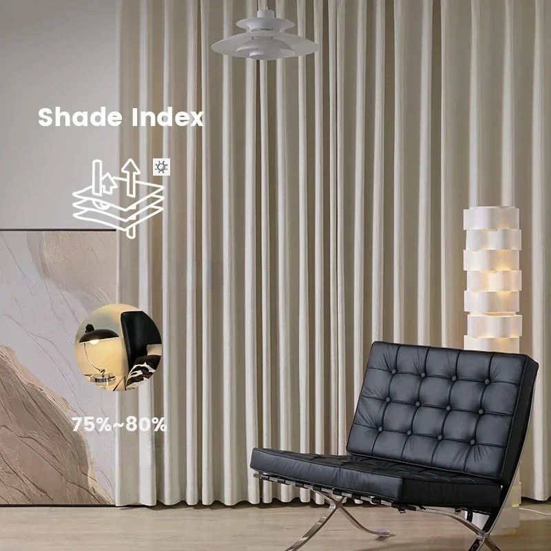 

Кремовые белые жаккардовые утолщенные шторы из синели на заказ для гостиной, спальни, французские оконные шторы для балкона, индивидуальные шторы