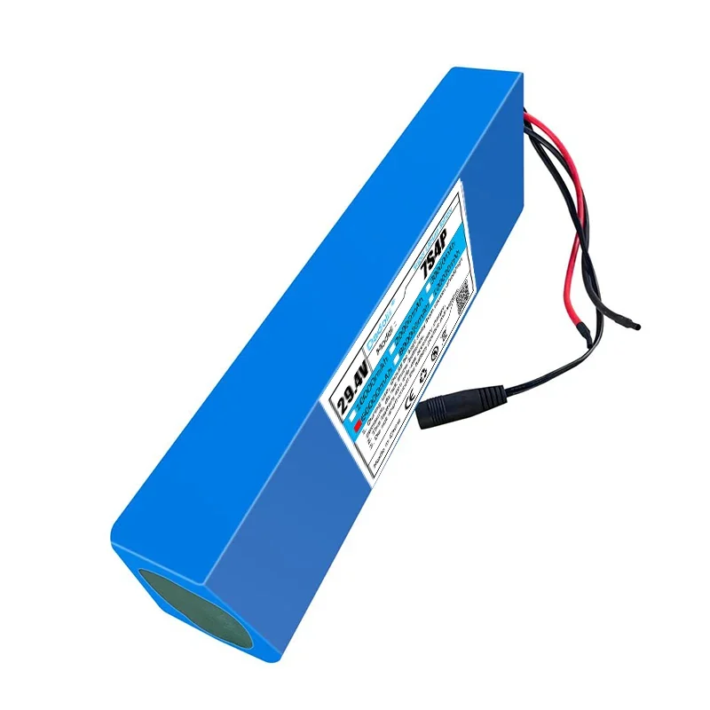 24V 7S4P Rechargeable Lithium 18650 Battery 60Ah Ion Battery Pack for Electric Bicycle Moped Scooter Batteries+29.4V Charger