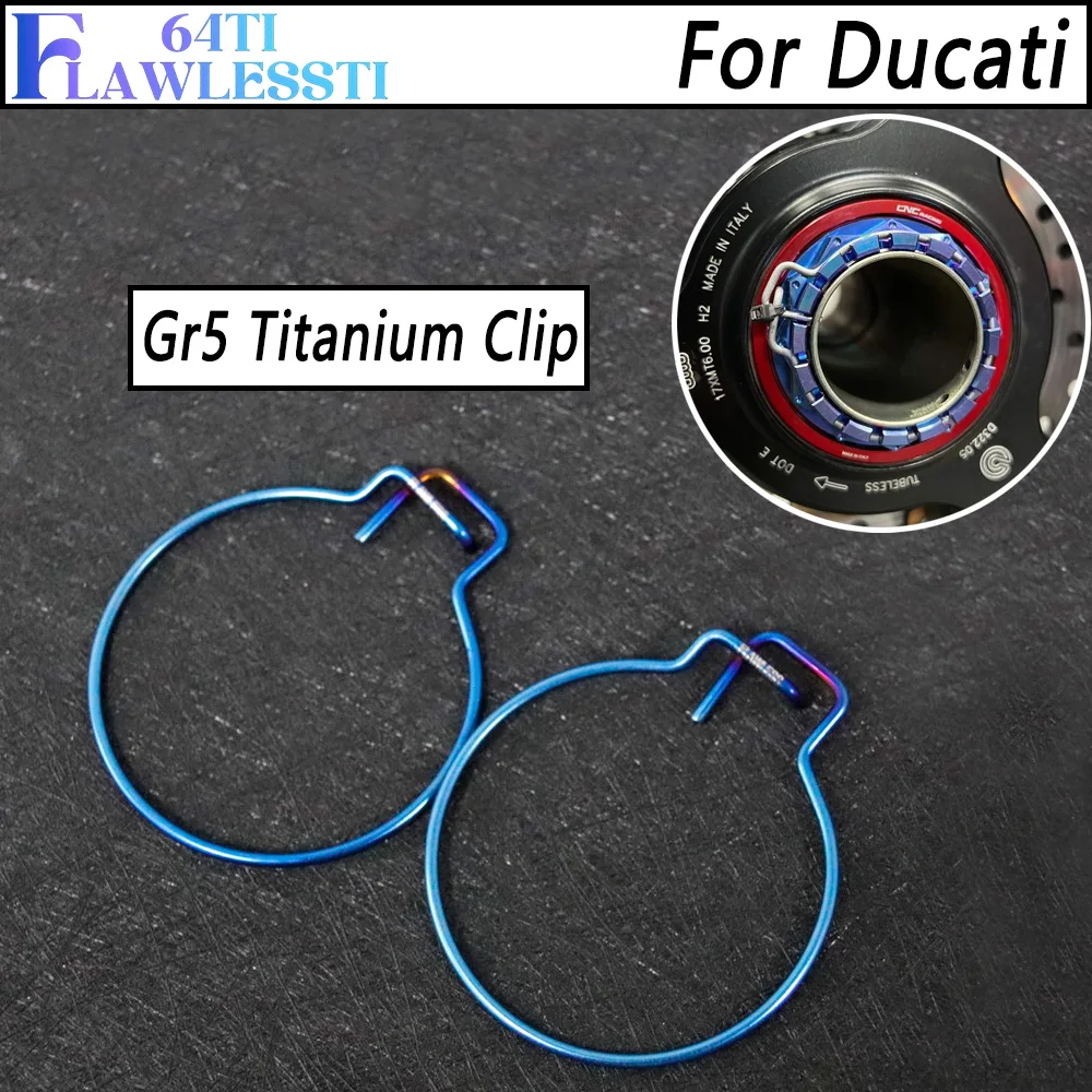 FLAWLESSTI Gr5 Titanium Clip For Ducati Streetfighter Panigale V2 V4 Monster SuperSport Diavel