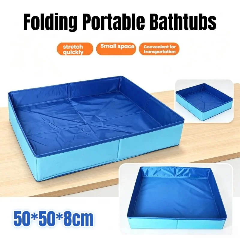 Pet Bathing Pool Outdoor Folding Swimming Pool Cat Dog Cleaning Pool Portable Bathtub Outdoor Backyard Sand Play Toy Bathing Tub
