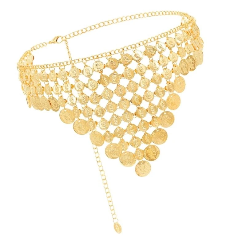 652F Hiphop Fashion Metal Waist Belt Minimalists Beach Body Chain Versatiles Chain for Dresses and Casual Wear