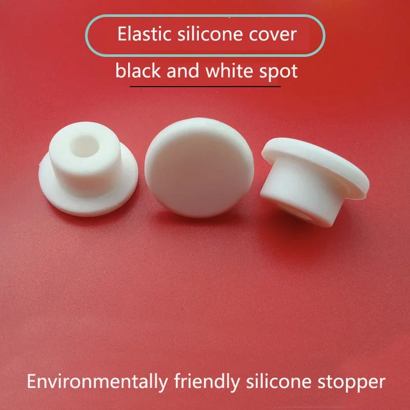 White Silicone Rubber Plug T-Plug Gasket Hollow High Temperature Sealing Plug End Cup 22 23 24 25 26 28 29 30Mm