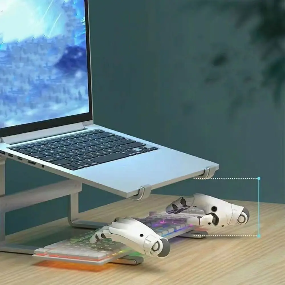 Universal Double Layer Laptop Stand Ventilated Iron Notebook Riser Universal Base Detachable Mount Computer Stand Space Saving