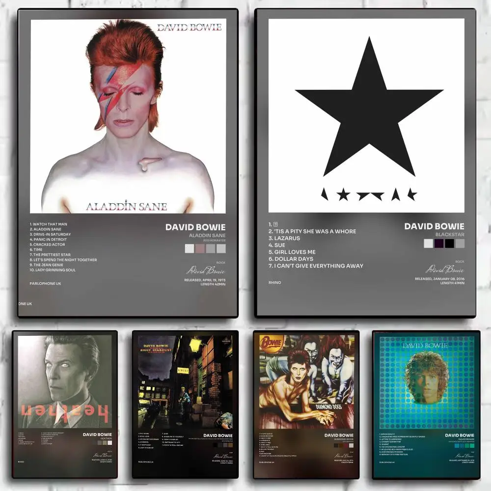 Famous Singer D-David B-Bowie Poster Wall Art Poster Print Decorative Artwork for Bedroom Living Room Office Home Decoration