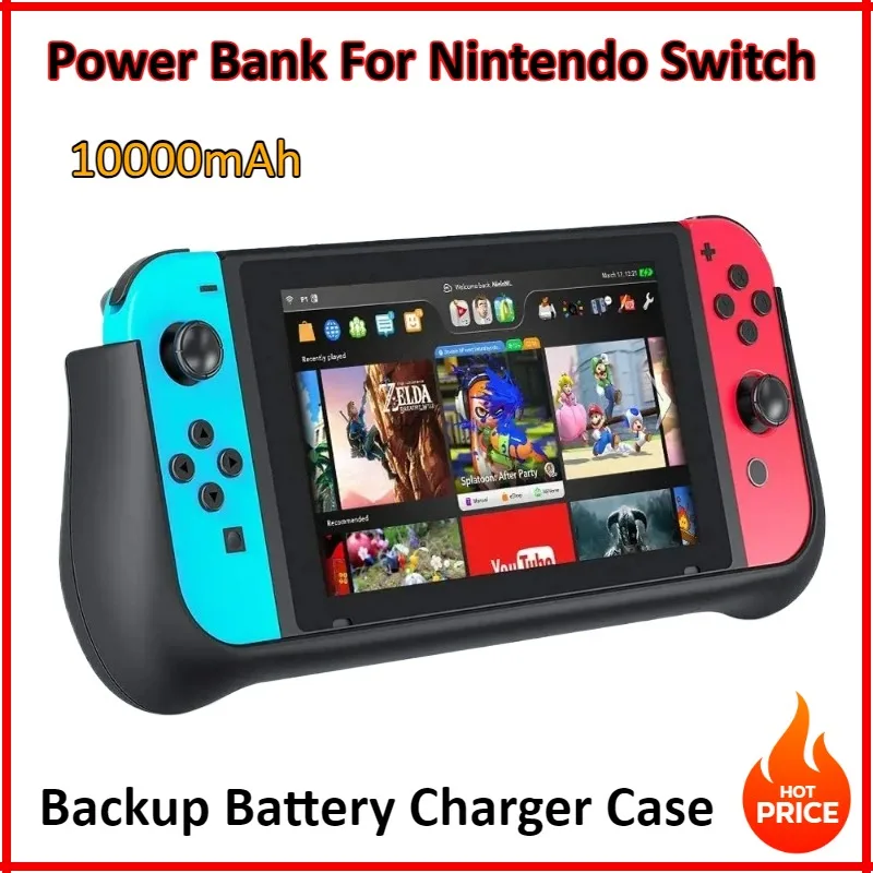 

Power Bank For Nintendo Switch LCD&Switch OLED 10000mAh Backup Battery Charger Case PD Quick Charging External Battery Station