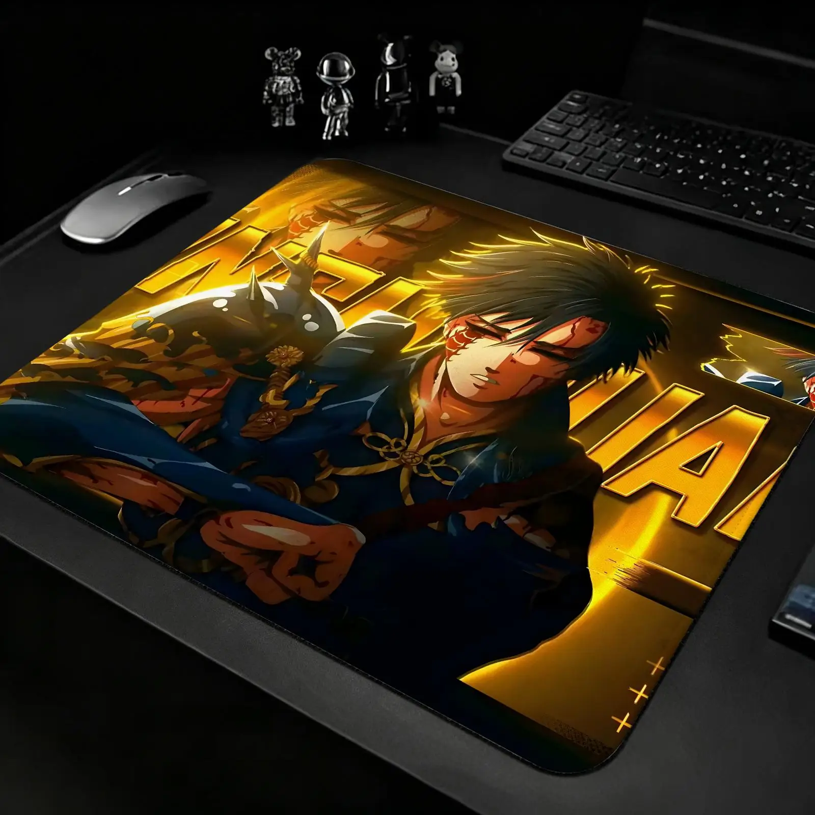 Gaming Mat,Reinforced Stitched Edge,anime Record of Ragnarok Portable Non‑Slip Pad for Laptop Office & E‑Sports Game Play