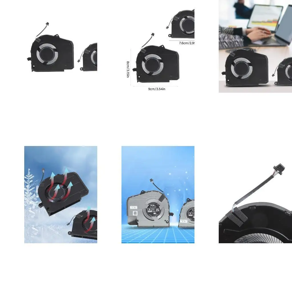 

652F Replacement CPU GPU Cooling Fan Heatsink Laptop Graphics Card Cooling Fan For 7630 Laptop Notebook Heatsink Accessories