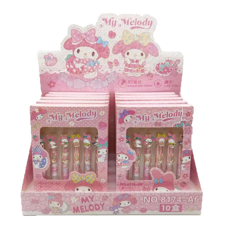 

Металлическая ручка-наклейка с персонажем аниме Sanrio Kuromi, мягкая, милая, нажимная, нейтральная, черная, быстросохнущая, подарок на Рождество