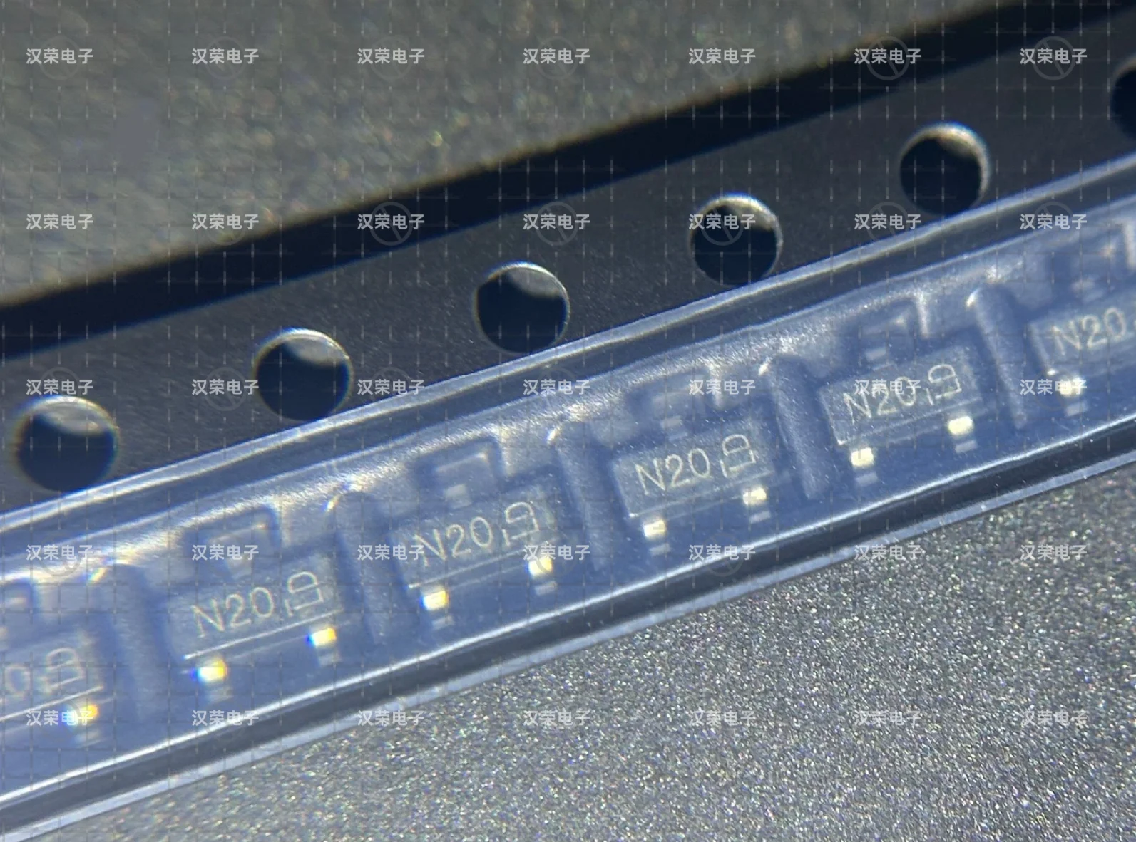 New original BSN20-7 with silkscreened N20 ，package SOT-23，N channel type   field-effect transistor (MOSFET)