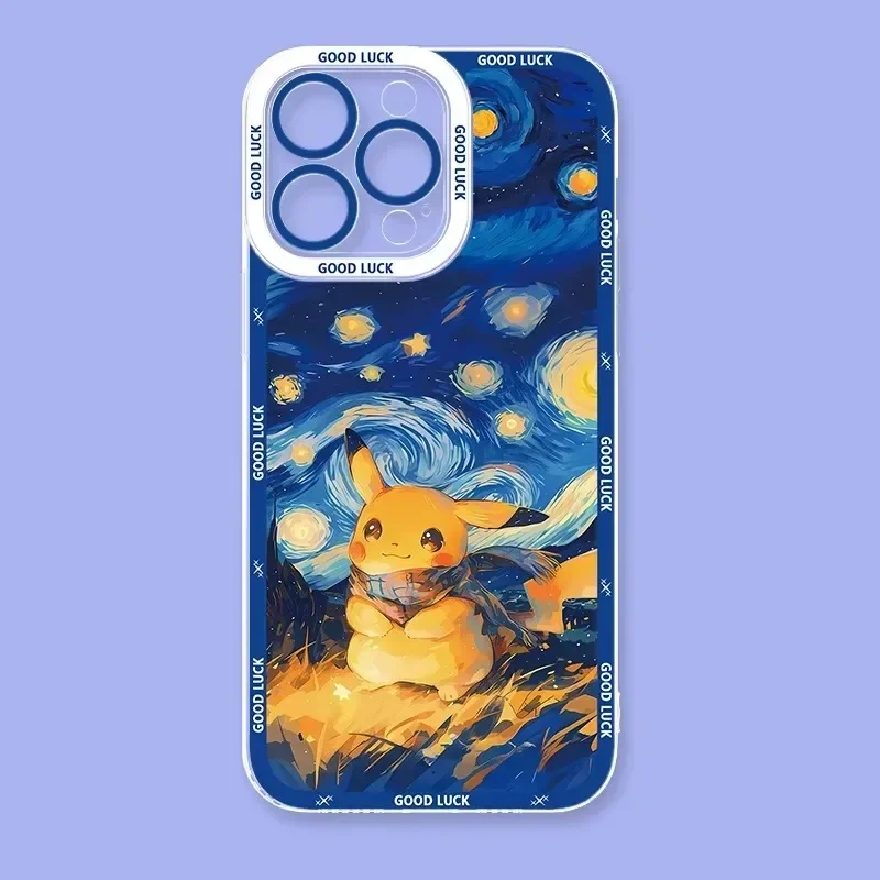 P-Pokemon Starlit Sky Case For Xiaomi 13T 12T 11T 10T 14 13 12 11 Lite 5G NE POCO F6 X6 Pro X3 NFC X5 X4 GT F3 F4 F5 M6 M5S C65