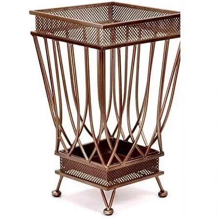 Retro wrought iron creative umbrella barrel hotel lobby umbrella rack simple home umbrella storage rack