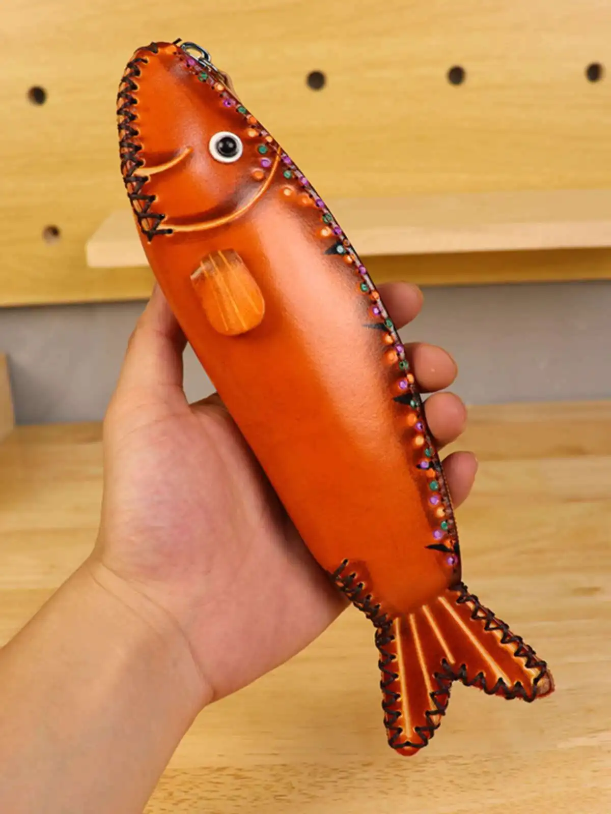 Creative Stationery Genuine Leather Pencil Case Storage Head Layer Cowhide Large Capacity Simple High-end Gift Pen Bag