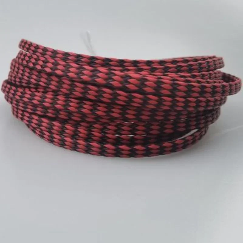 Cable Sleeve Black+Red PP Cotton Cable Sleeves 4-12mm Insulated Braid Sleeving Yarn PET Expandable Wrap Wire Cable Protection