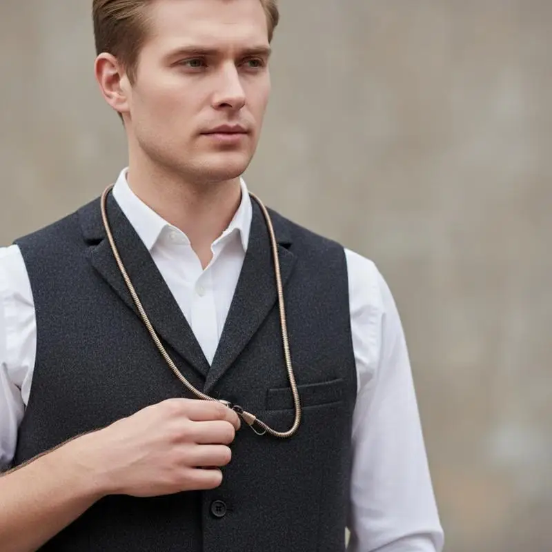 Fashion Iron Mechanical Pocket Watch Chain 37CM Fob Chain For Men Or Women Jewelry Accessories Pocket Watch Chain