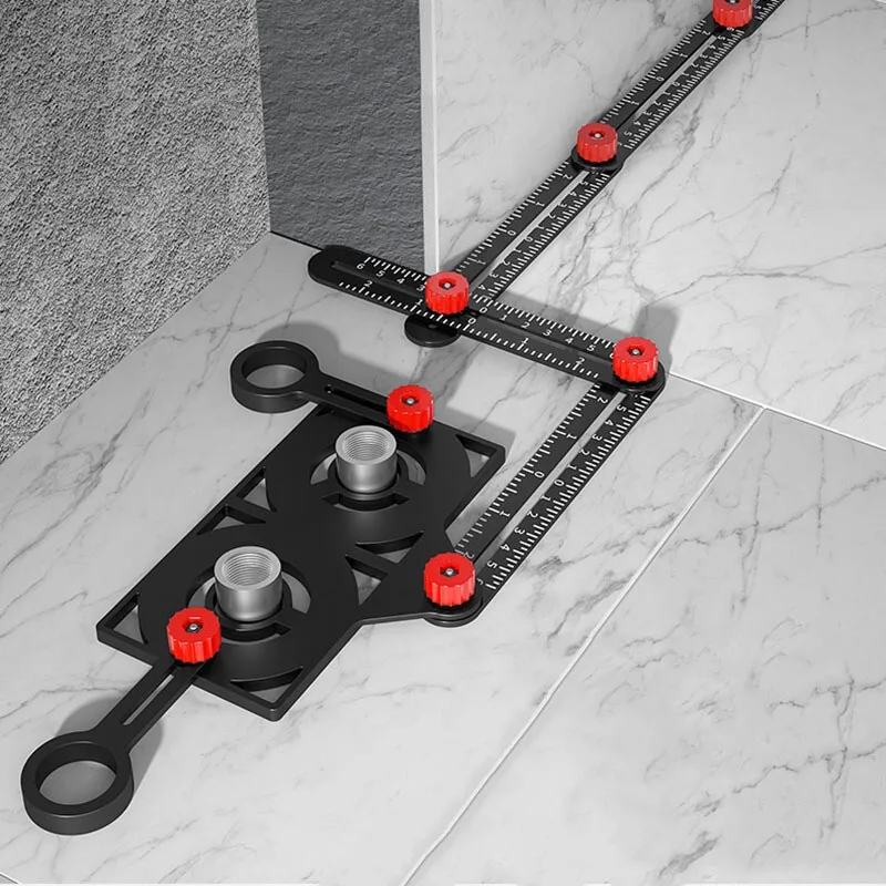 6/9/12 Aluminium Alloy Measuring Tape, Locating Drilling of Tile Holes Multi-angle Tape, Template Tools for Piercing Moulds.